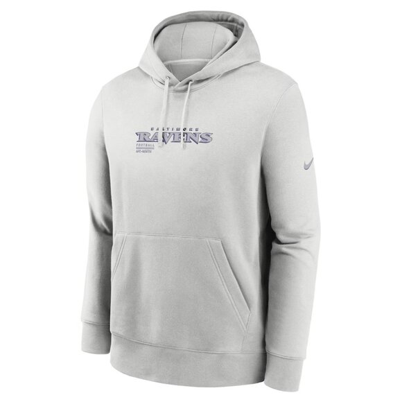 Baltimore Ravens Nike Edge Pack French Terry Club Pullover Hoodie - Gray - Picture 2 of 11